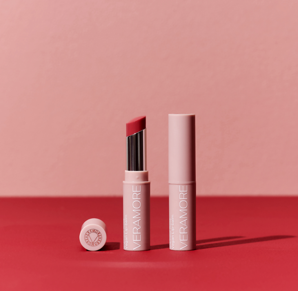 VERAMORE Бальзам для губ пигментированный - Glamour Rose Vegan Lip-Balm, 4,5 г.