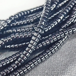 Бусины шайбы, рондель, черный, лэмпворк, стекло, р-р 6мм, цена за набор 10 шт