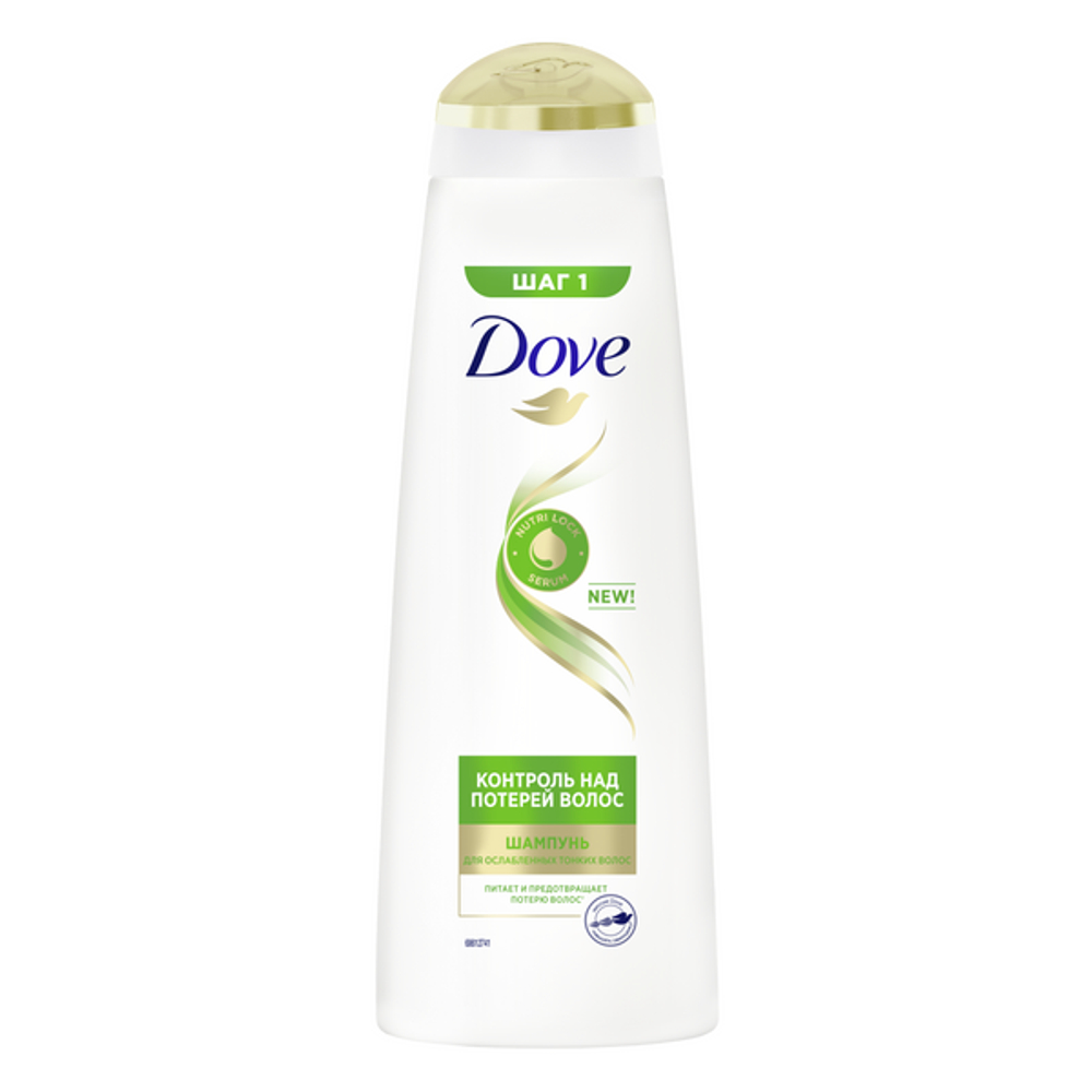 Dove шампунь Контроль над потерей волос для ослабленных тонких волос 380 мл