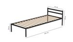 Кровать металлическая Мета 03.000.9005 (800*2000мм), черная