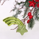 Ёлочная игрушка «Звезда желаний» 11*5*1,5 см, зелёный