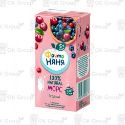 FRUTONANNY. 0,2 L. Mors. Mərcan, qaragilə, albalı (5+ ay) (1x18)