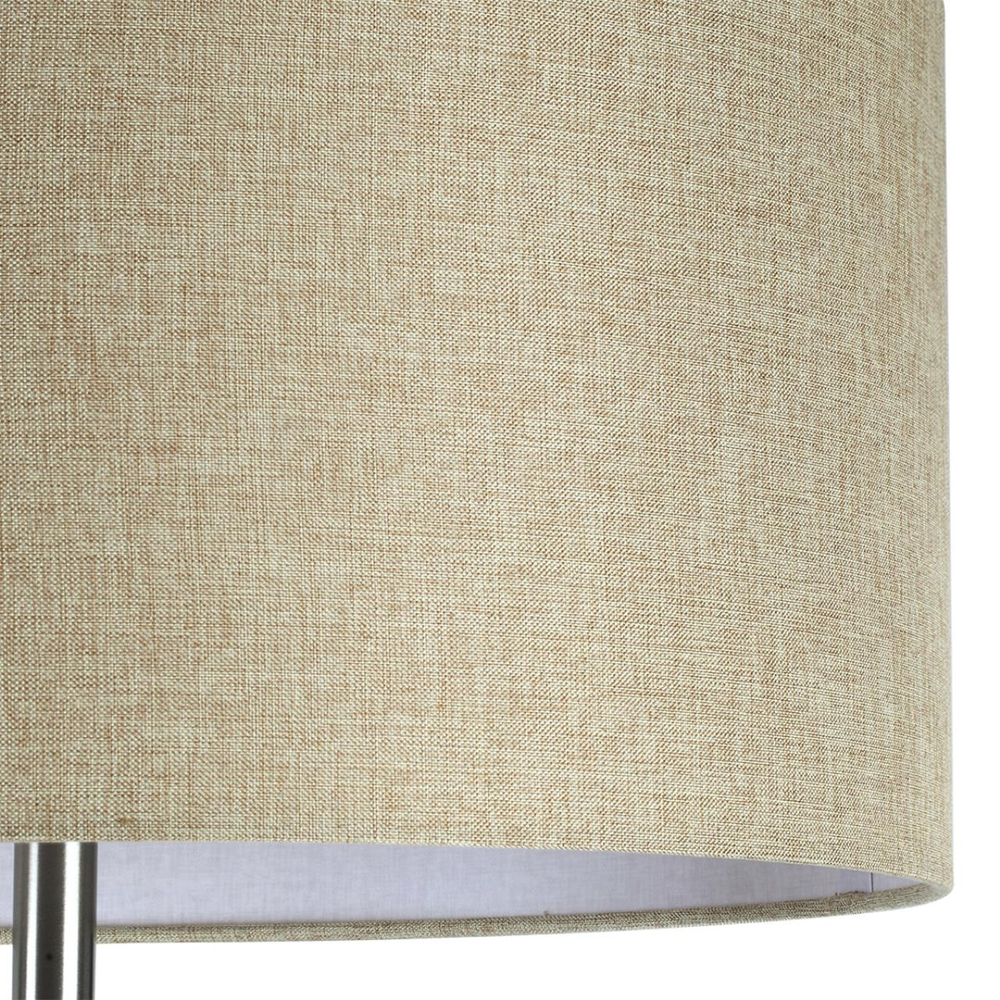 8250/2F MODERNI LN26 527  никель/бежевый, металл/текстиль Торшер Е27 2*60W 220V NIKKI