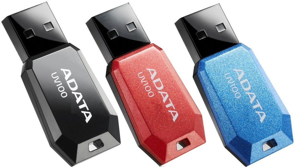 USB Флешка 128GB Adata UV100, USB 2.0, черная