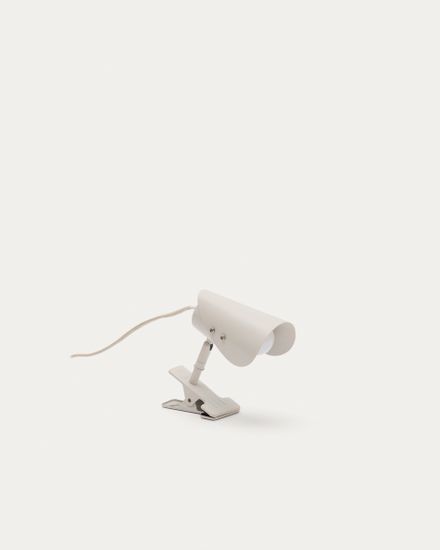 Маленькая настольная лампа Jula с зажимом из серого металла