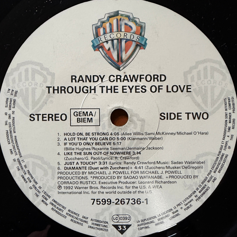 Randy Crawford ‎– Through The Eyes Of Love (Германия 1992г.) Т