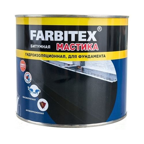 Мастика гидроизоляционная для фундамента Farbitex 2 кг