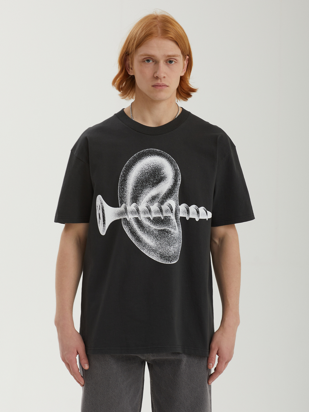 Мужская Футболка Obey Records Ear