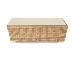 "Капучино" журнальный столик из искусственного ротанга, цвет соломенный