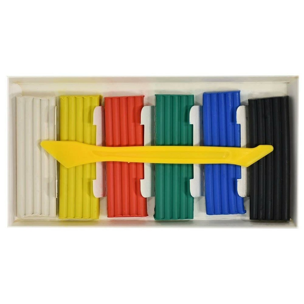 Пластилин 6 цветов, 90 гр, со стеком (Каляка-Маляка)