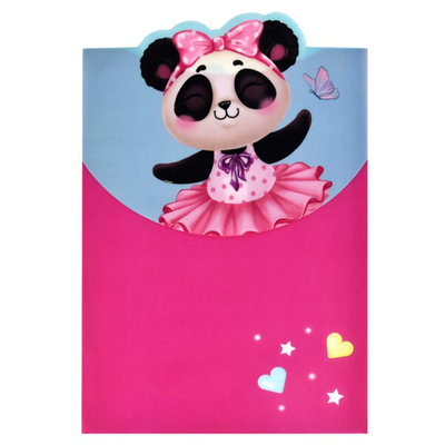 Папка д/тетрадей на липучке А4 1 отд. "Панда балерина" (Феникс+)