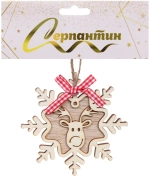 Подвеска «Снежинка - Олень» 11*11 см