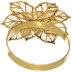 Набор колец для салфеток 6шт «Пуансеттия»4,5*4,5см, золото