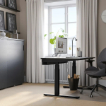 Письменный стол с регулировкой по высоте - IKEA MITTZON/МИТТЗОН ИКЕА, 120х80х62-126 см, черный