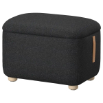Пуф с местом для хранения - IKEA OSKARSHAMN/ОСКАРСХАМН ИКЕА, 40х42х57 см, чёрный