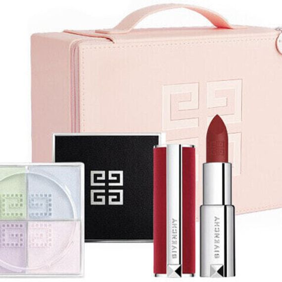 Набор декоративной косметики Givenchy Quadrangle Star Queen Makeup Sets Oil Control Long-Lasting Setting Loose Powder Lipstick