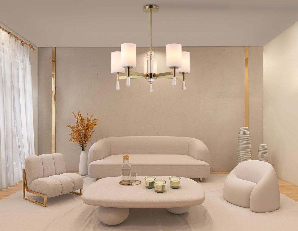 Ambrella Люстра со стеклянными плафонами на штанге Modern LH56261