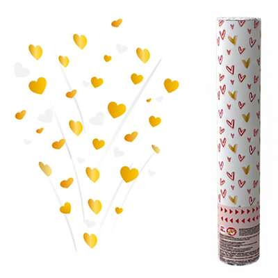 Пневмохлопушка Свадебные сердечки