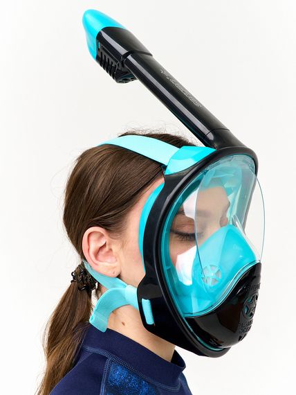 Маска полнолицевая Sargan Планета океан 2.0 черный/бирюзовый