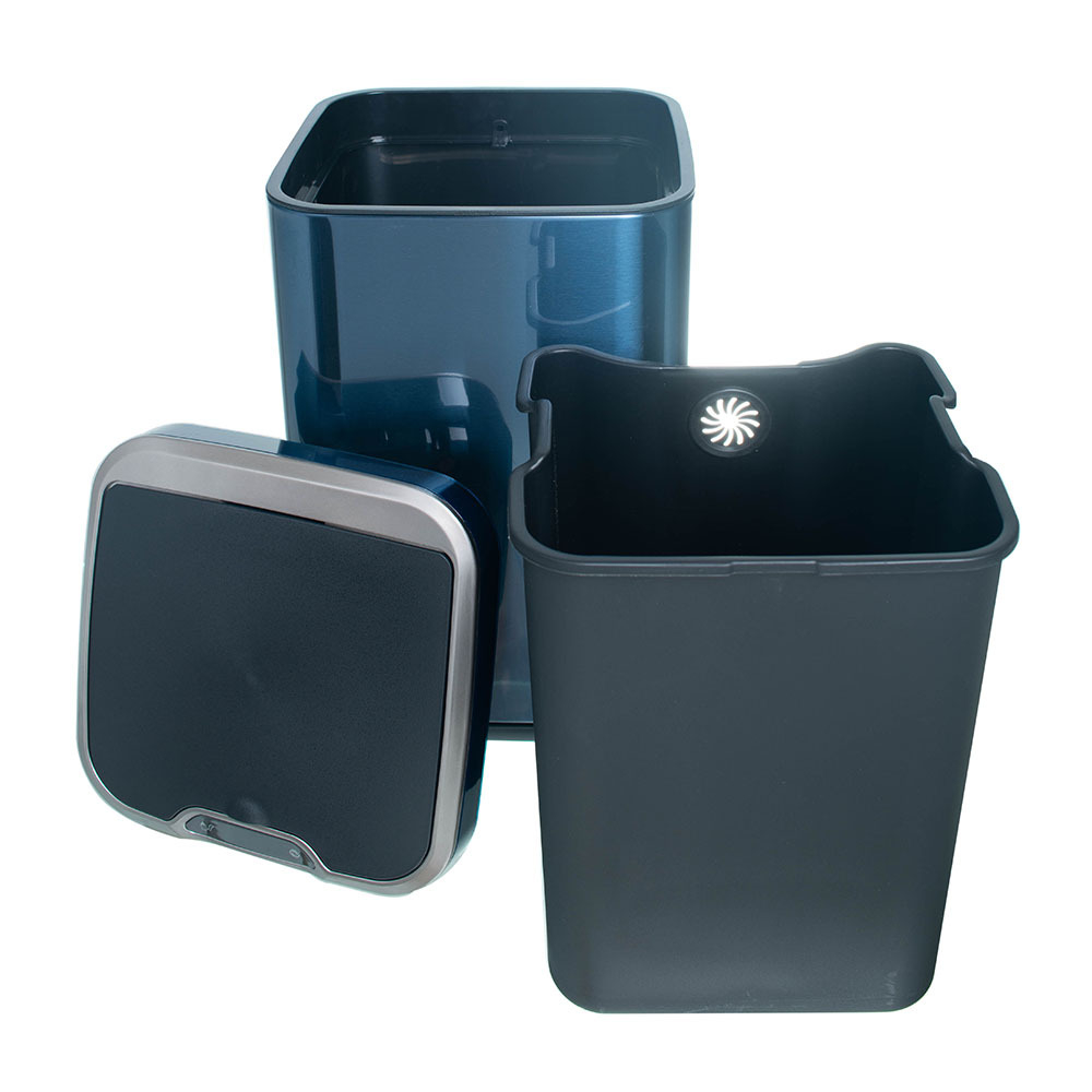 Ведро для мусора сенсорное, квадратное, внутр ведро, Foodatlas JAH-6311, 13 л (сапфировый)