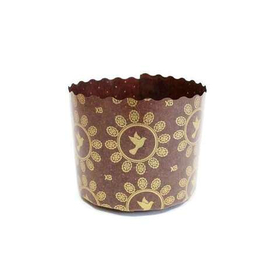 Форма для кулича d70, h60мм коричневая с голубем (120 гр.) 5 шт.