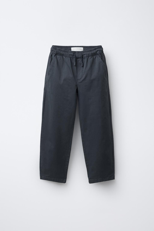 ZARA ПРЯМЫЕ БРЮКИ С НАШИВКОЙ, СИНИЙ