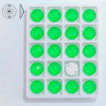 Стразы пришивные из стекла, цвет Neon Green, форма Rivoli