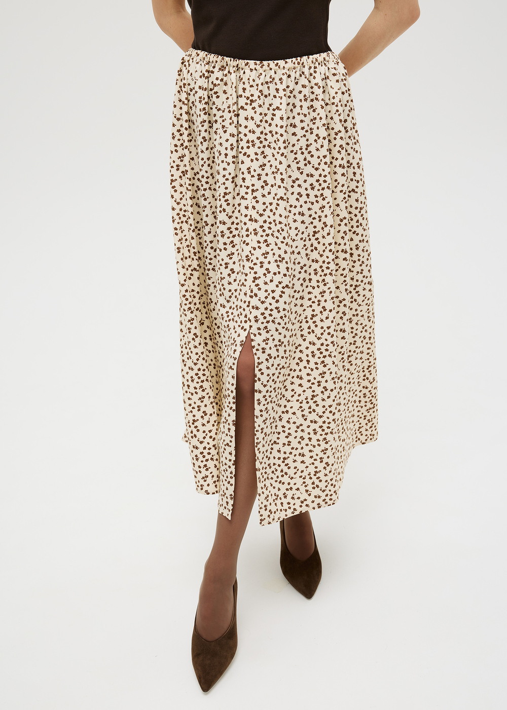 Юбка летящая в цветы