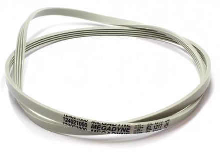 Ремень 1217 J4 EL Megadyne для стиральной машины 1159мм белый, черная надпись