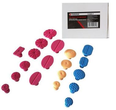 Набор адаптеров пластиковых для беспокрасочного удаления вмятин,19пр. Forsage F-915M1-P