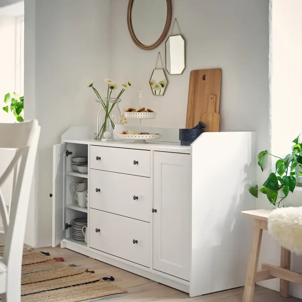 Шкаф - HAUGA IKEA/ ХАУГА ИКЕА,  140x84 см, белый