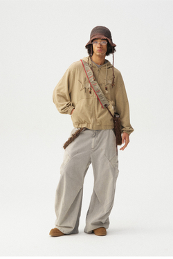 Худи Nothomme Monterest vintage variegated textured curved silhouette hooded