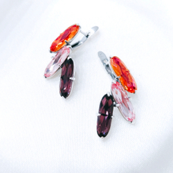 "Филиппэ"  серьги в серебряном покрытии из коллекции "Romantic" от Jenavi с английским замком