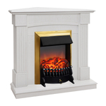 Каминокомплект Real Flame Andrea Corner WT с очагом Fobos Lux Brass (угловой)