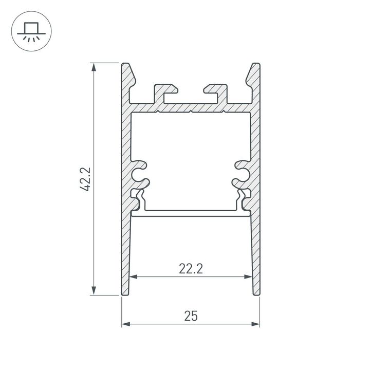 Профиль Arlight SL-Comfort-2542-2000 Black 046934