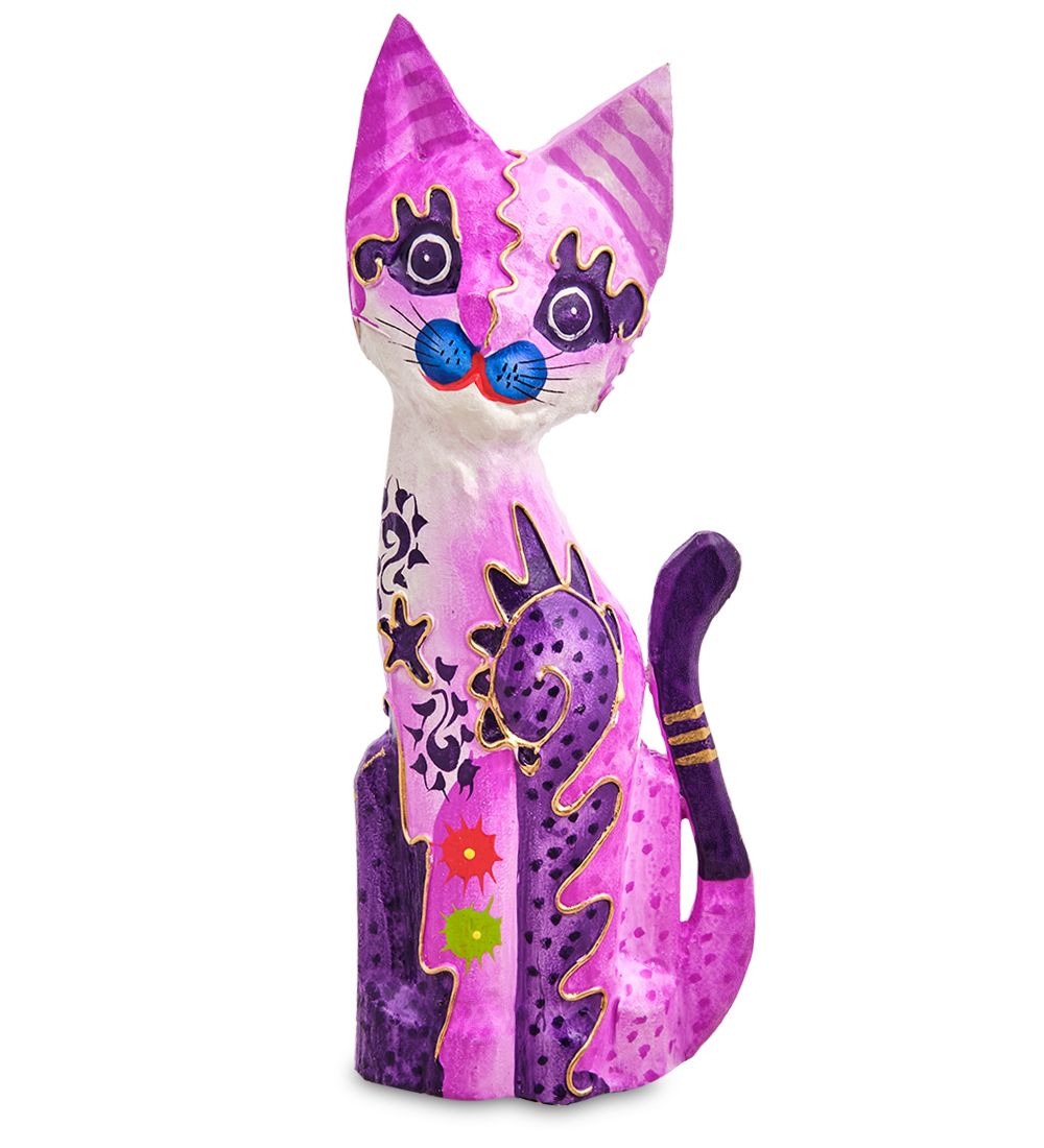 99-458 Фигурка «Кошка» н-р из трех 30,25,20 см (албезия, о.Бали)