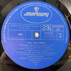 Винтажная виниловая пластинка LP Lindsey Buckingham Law And Order (Japan 1981) (Obi)