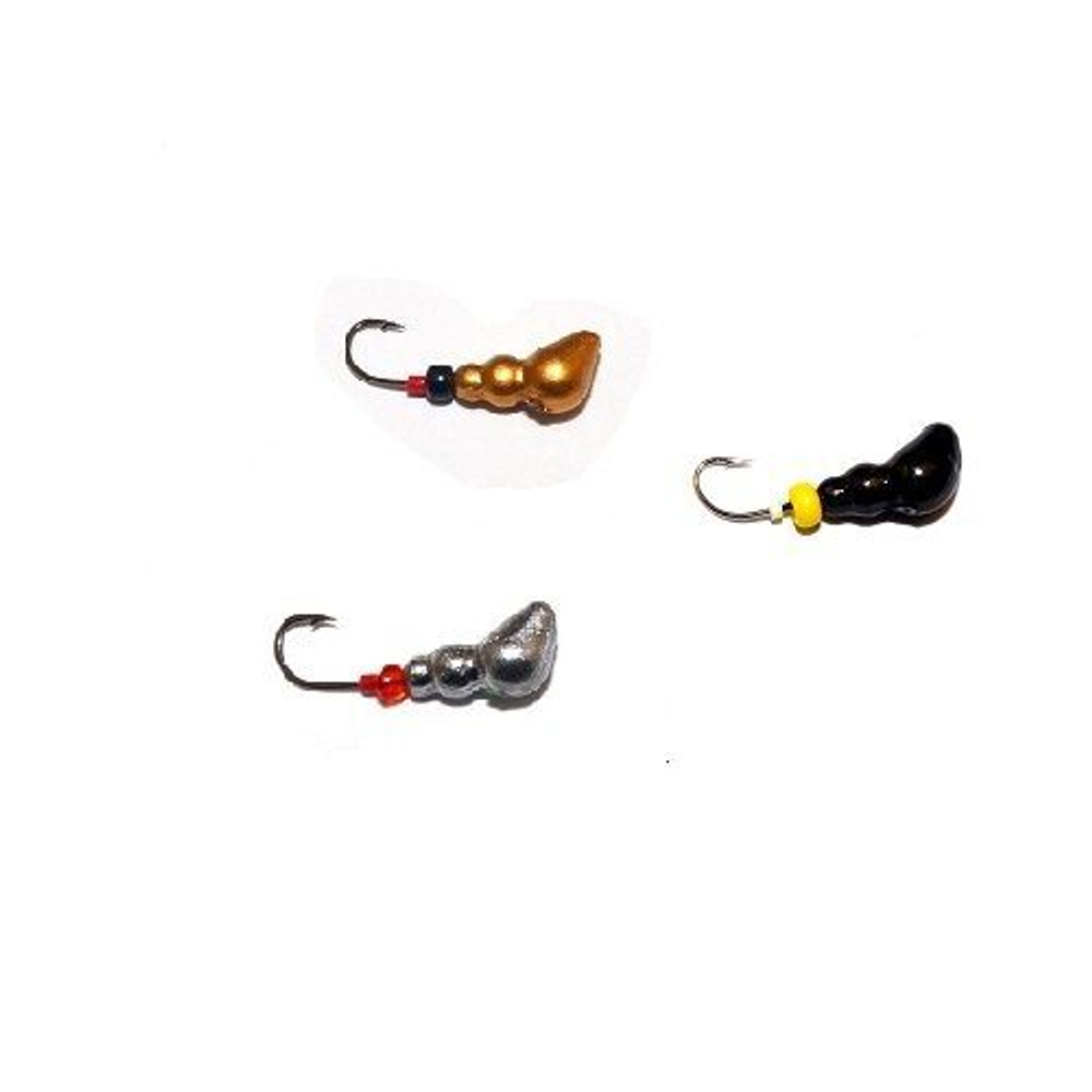 Мормышки свинцовые Lucky John MIX1 ШАР d 4,0мм 3 штуки