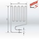 ТЭН HARVIA - тэн харвия 3000W ZSP-255 (ZSP255) L=4213mm - нагревательный элемент для печи сауны