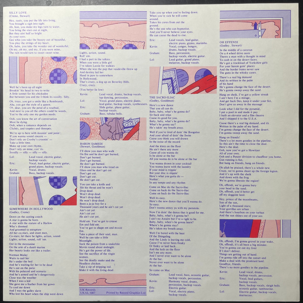 10cc ‎– Sheet Music (Англия 1974г.)