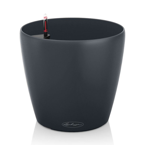 Кашпо Lechuza "Color Classico Complete slate" (пластик), D60xH56 см