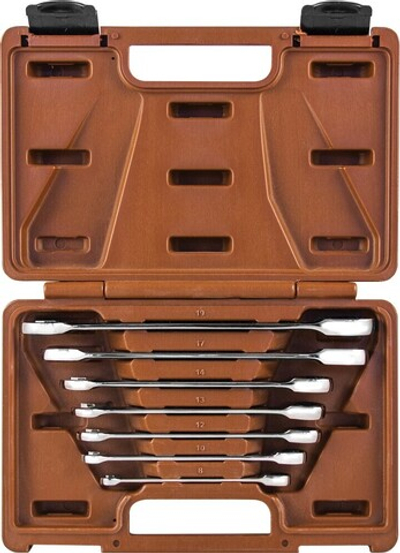 935007 Набор ключей гаечных комбинированных трещоточных SNAP GEAR, 8-19 мм, 7 предметов