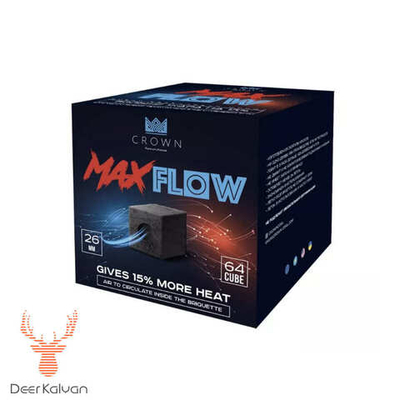 Уголь для кальяна "Crown  MaxFlow" (26 мм.) 64 шт.