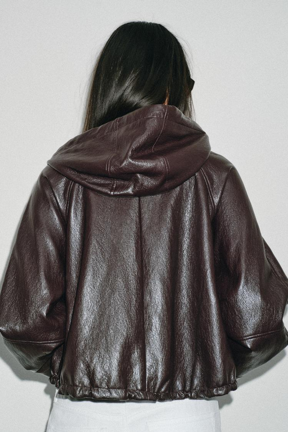 ZARA КУРТКА С КАПЮШОНОМ, КОРИЧНЕВЫЙ