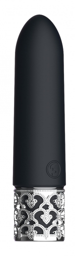 Черная перезаряжаемая вибропуля Imperial - 10 см. (Цвет: черный)