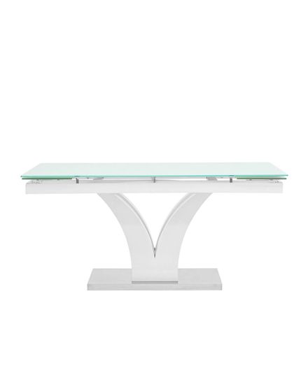 Стол обеденный Gloss раскладной 160-220*90 глянцевый белый