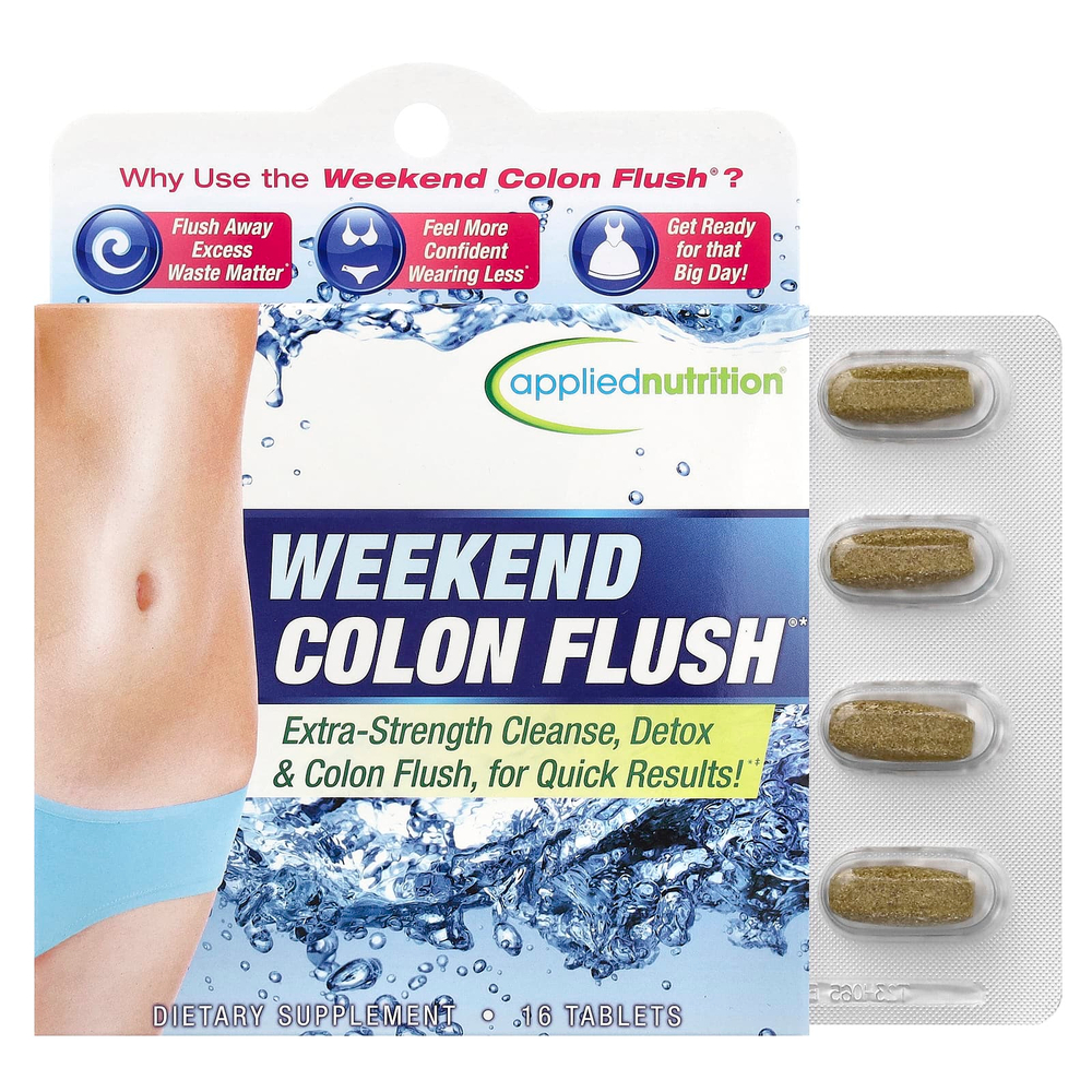 Applied Nutrition, Weekend Colon Flush®, добавка для очищения кишечника, 16 таблеток