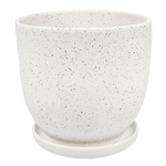 Керамический горшок Терраццо с подставкой, 4,7 л., Д215 Ш215 В200, белый