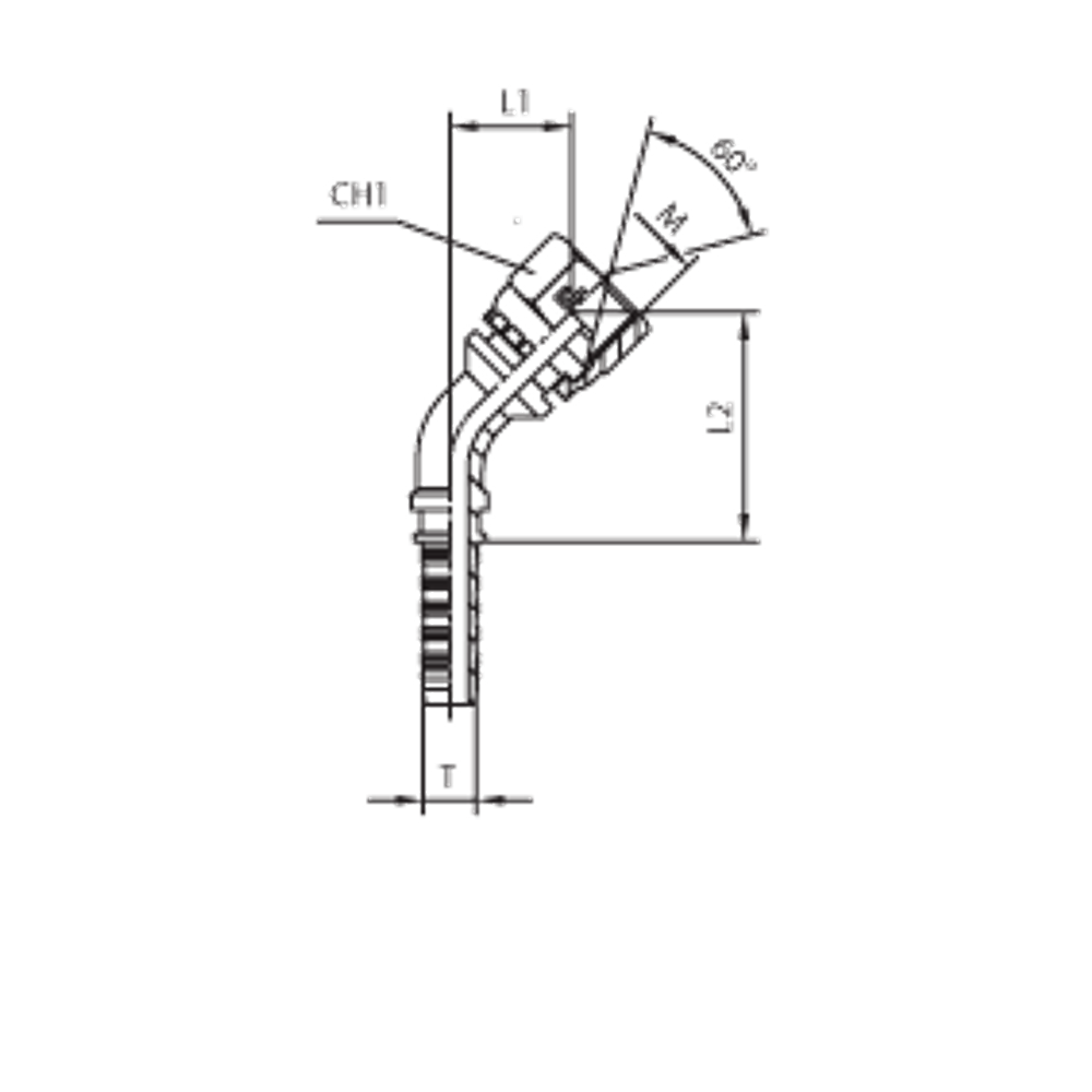 Фитинг DN 12 DKM (Г) 18x1.5 (45) CAST
