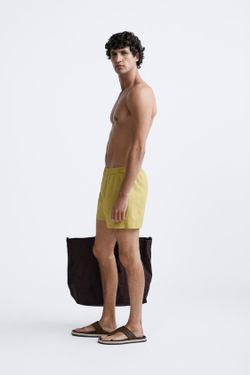 ZARA ПЛАВКИ ТЕКСТУРИРОВАННЫЕ, ЦВЕТ ОЛИВКОВОГО МАСЛА